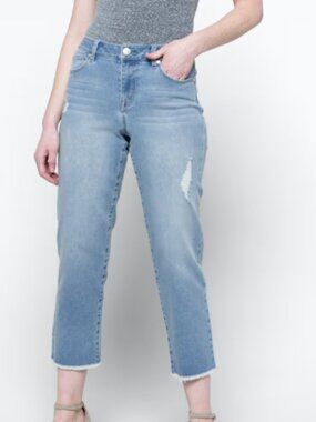 Lupin Super High Rise Frayed Ankle Straight Jean